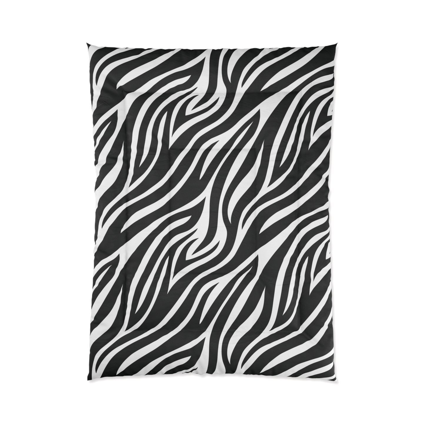 Zebra Animal Print Comforter, Black & White