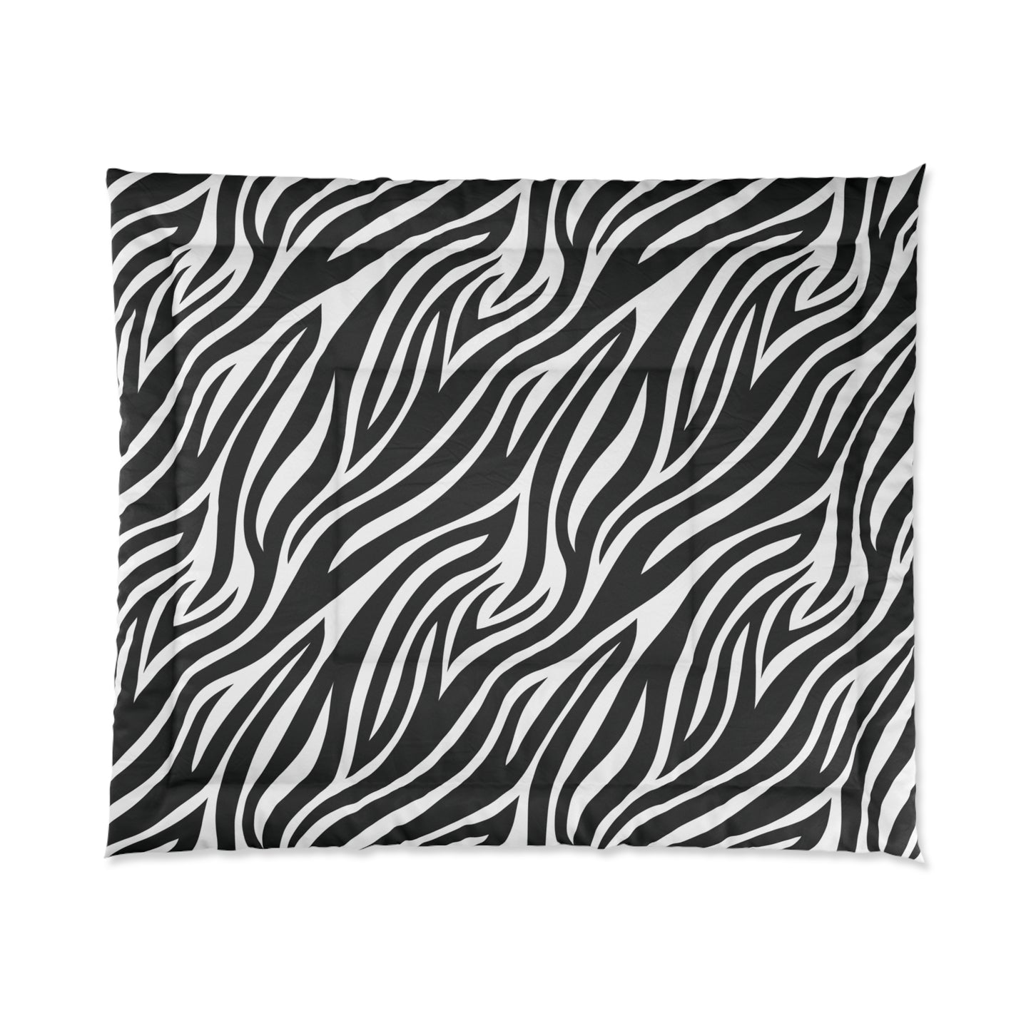 Zebra Animal Print Comforter, Black & White