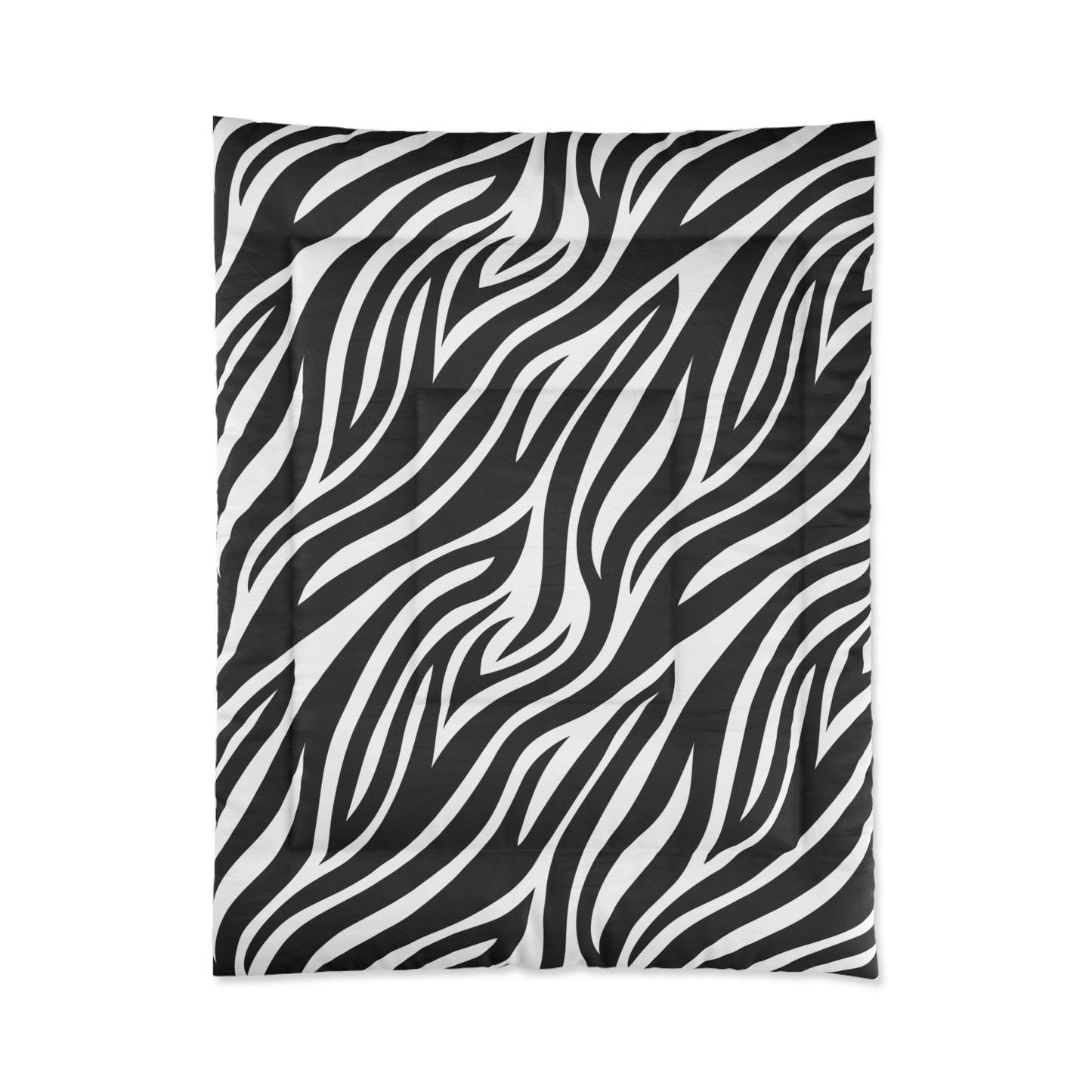 Zebra Animal Print Comforter, Black & White