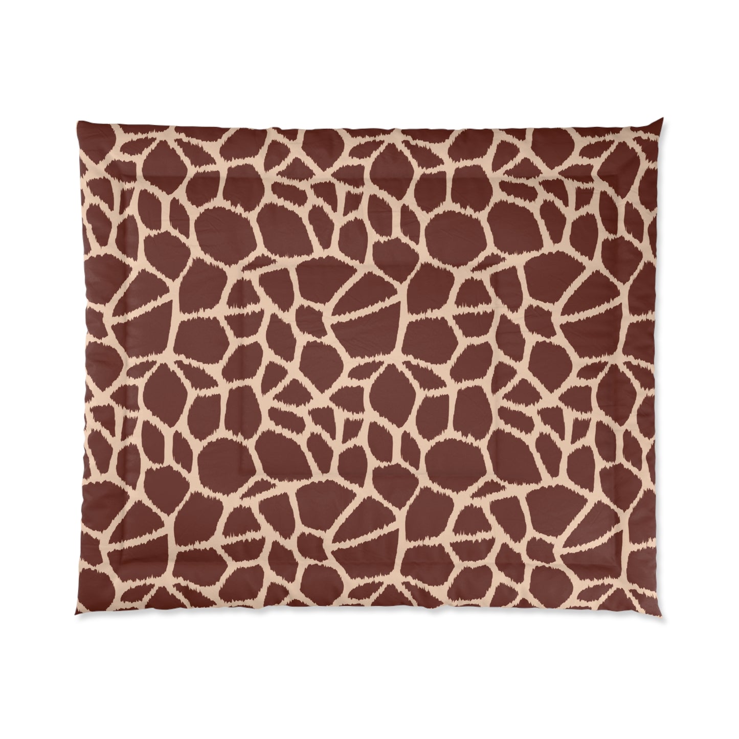 Giraffe Animal Print Comforter, Brown & Tan