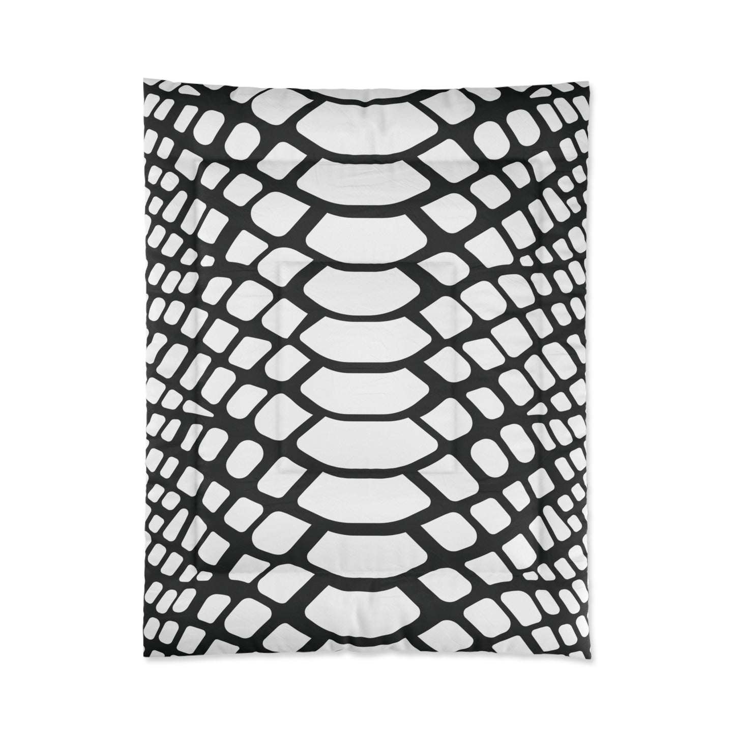 Snake Animal Print Comforter, Black & White